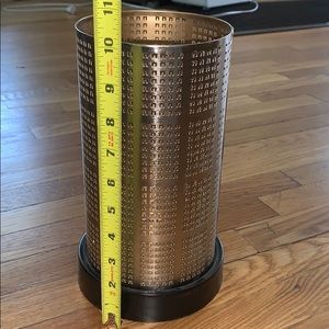 Medium Silver Metal Candle Vessel